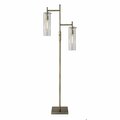 Homeroots Brass Metal Floor Lamp19 x 10 x 64.25 in. 372645